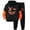 Black, variant on Outfits for Boys Girls, Halloween Costume for Boys Girls Colorblock Hoodie & Jogger Pant Sets 2 Piece Fall Winter Clothes 7-14T (13T, Black)