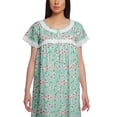 thumbnail image 3 of Moomaya Chemise de Nuit d'Allaitement pour Femmes à Col Rond Imprimée en Popeline de Coton, 3 of 4