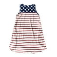 thumbnail image 3 of OAVQHLG3B Womens Dresses Sun Dresses Women Summer Casual 4th of July Outfits American flag Casual Sleeveless Casual Printed Summer O-Neck Dress, 3 of 4