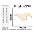 thumbnail image 2 of Unfinished Wood Mustang Mascot Shape 18" / 1/8", 2 of 3
