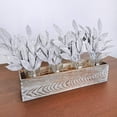thumbnail image 6 of Zukuco 20 Pieces Silver Glittered Artificial Leaf Spray Picks 12" Tall for Christmas Winter Wedding Wreath Tree Floral Arrangment Vase Bouquets Table Centerpieces Decoration, 6 of 7