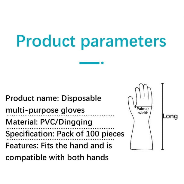 Guantes de Nitrilo Guantes de Lavavajillas de Nitrilo Pequeños de 100Pc, Protección Laboral de Grado Alimentario para el Hogar, Guantes de Nitrilo Desechables Espesados Guantes de Goma Desechables