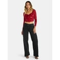thumbnail image 2 of Madden NYC Women's Corset Top with Long Sleeves, Sizes XXS-XXL, 2 of 5