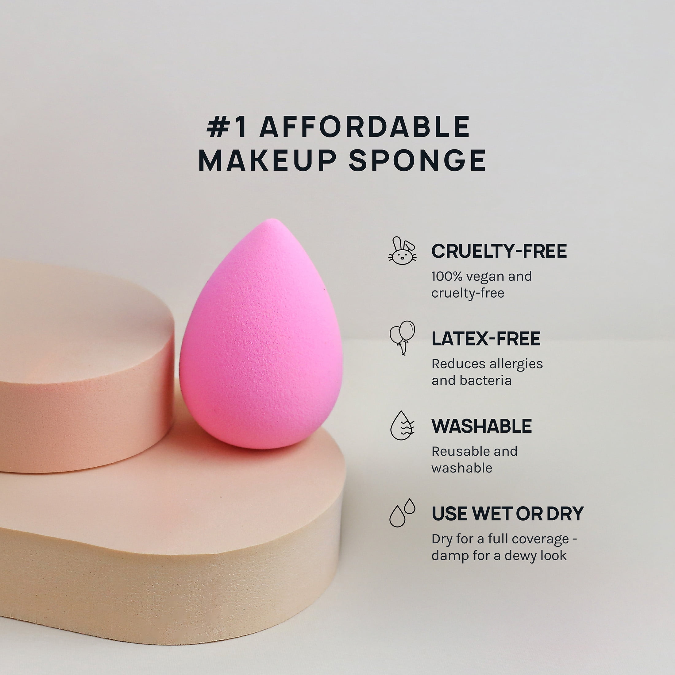 AOA Paw Paw Super Soft Wonder Blender Makeup Sponge 1 Count- Teardrop