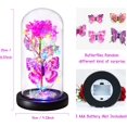 thumbnail image 3 of Valentines Rose Gifts for Her Birthday Flower Gift for Women, Galaxy Purple Butterfly Rose in Glass Dome, Light Up Forever Rose Birthday Gifts for Mom Anniversary Valentine's Day Eternal Rose Gift, 3 of 14