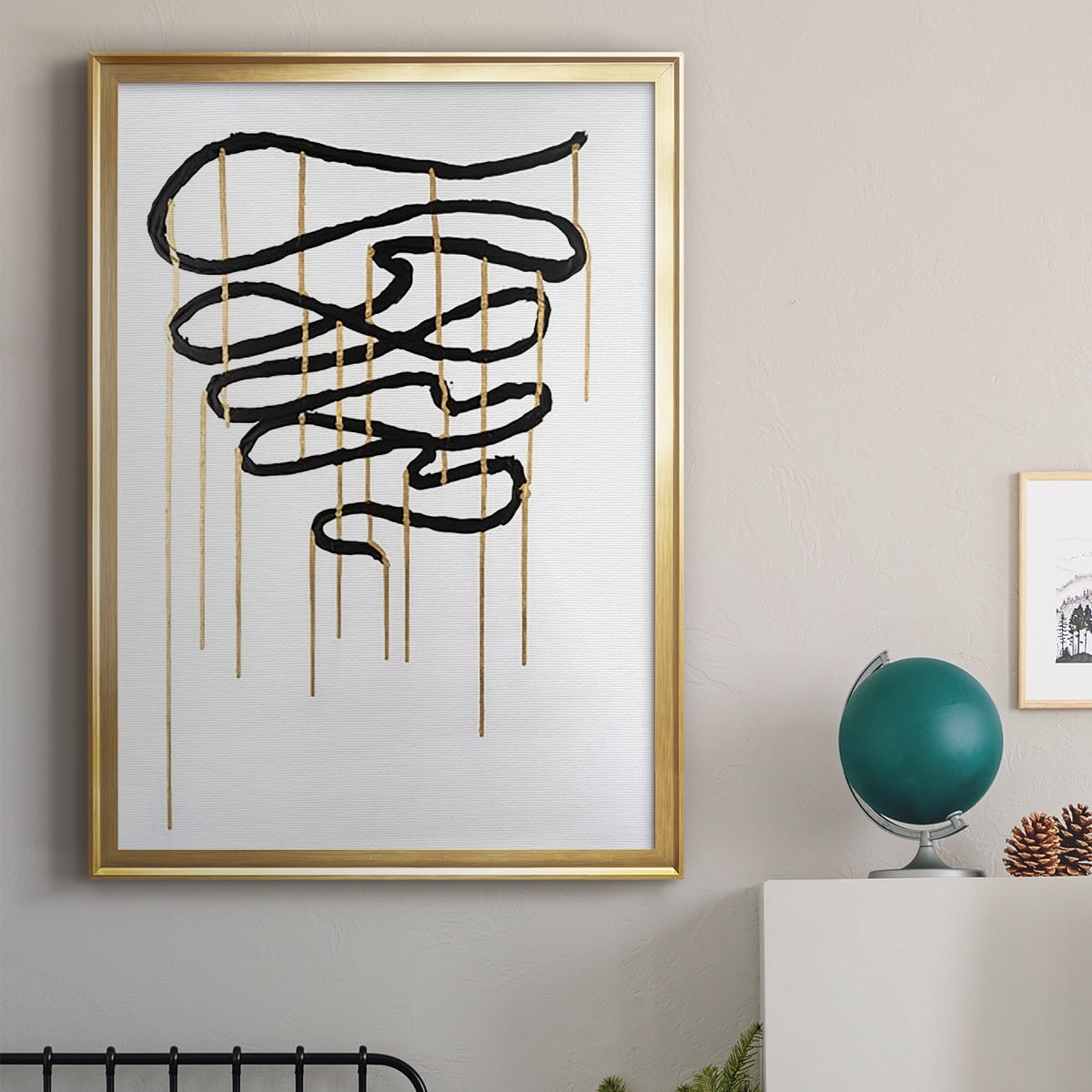 Weeping Ribbon I Premium Framed Print, in Gold, Black, or Silver - Ready to Hang