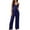 Navy, variant on Sngxgn Women's Pajama Sets Print Short Sleeve Sleepwear Top and Pants Loungewear with Pockets(Navy,XL)