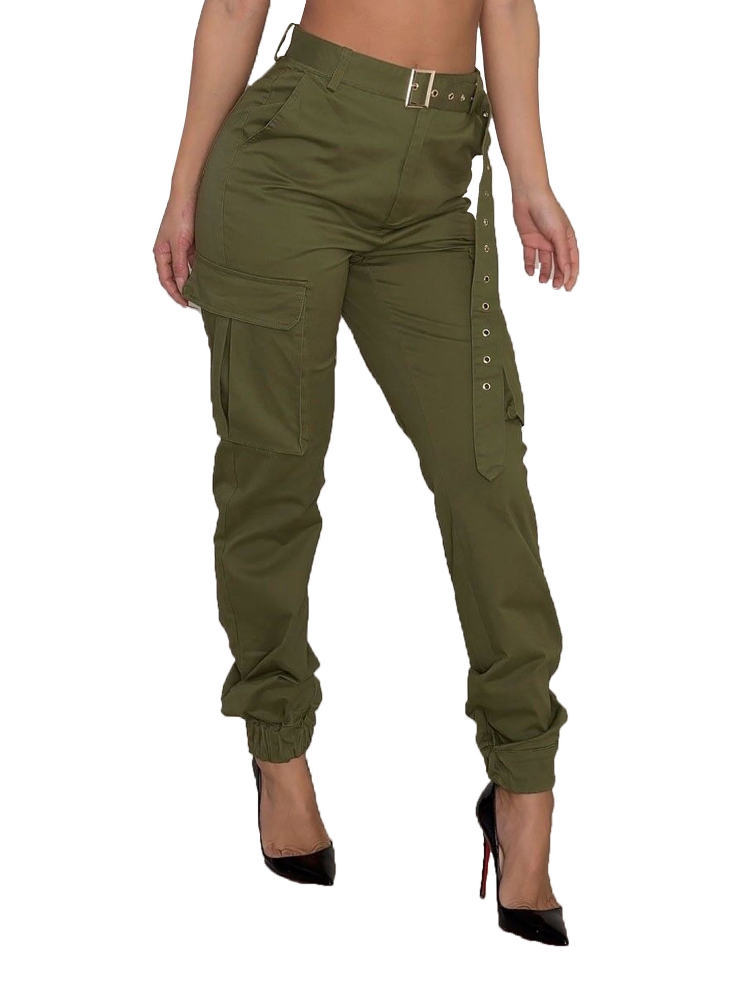 Womens Zip Off Convertible Trousers Multi Pockets Army Casual Cargo Ladies Pants 