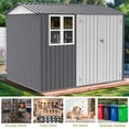 thumbnail image 2 of Unique Choice 6 x 8 FT Metal Outdoor Storage Shed with Window for Backyard and Patio, Metal Shed for Tool, Bike and Garden Storage, 2 of 11