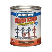Hammerite Rust Cap Indoor and Outdoor Hammered Brown Alkyd-Based Metal Paint 1 qt