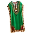 thumbnail image 4 of Vestido largo Boho elegante para mujer, Verde, Vestido de verano, 4 of 7
