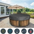 thumbnail image 2 of UV Resistant Round Hot Tub Cover, Will Not Crack In Cold Weather & Easy Clean Store For Bathtub, Contoured Shape For Custom Fit, 2 of 5