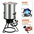 thumbnail image 2 of Versatile Outdoor Turkey Fryer & Seafood Boiler – 30Qt Aluminum Deep Fryer Pot Kit with 0-5 PSI Controller, Meat Injector, Cooking Thermometer, Propane Igniter Stand – For Turkey, Fish, Crawfish, 2 of 7