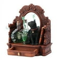 thumbnail image 2 of Veronese Design 8.5 Inch Lisa Parker Absinthe Fairy Black Cat Mirror with Drawer Polyresin Hand Painted Figurine Animal Sculpture, 2 of 4