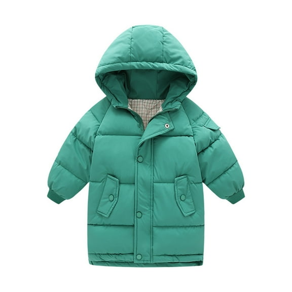 Zshosam Winter Jacket Boys Winter Coats Puffer Padded Jacket for Toddler Boys Girls Kids Light Outwear Cute with Hoods Clothing Size 8T 9T,(Green 8-9 Years)