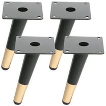 HOMEMAXS  4 Pcs Replacement Sofa Legs Couch Feet Furniture Risers Black