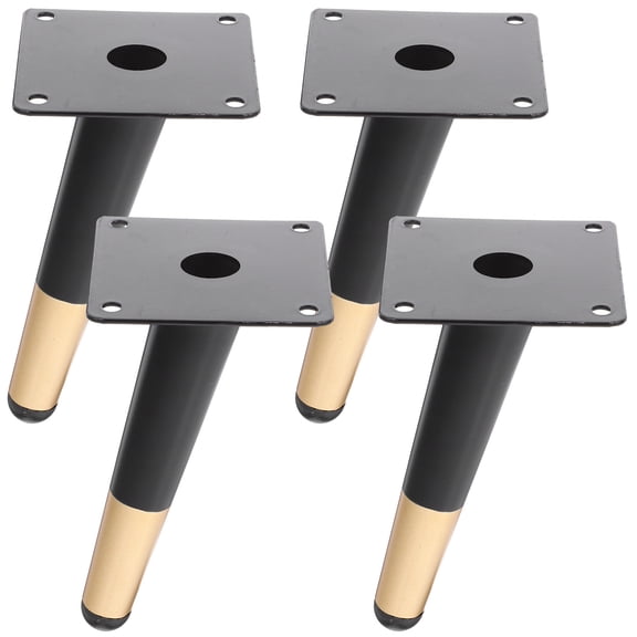 HOMEMAXS  4 Pcs Replacement Sofa Legs Couch Feet Furniture Risers Black