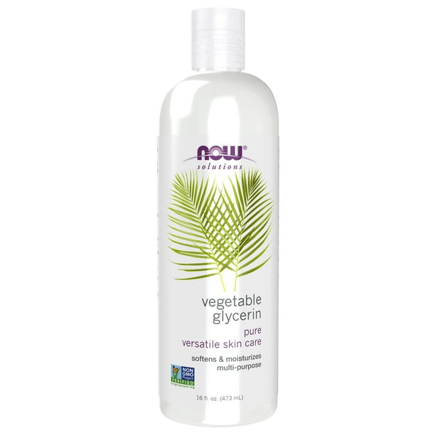 Glicerina vegetal NOW Solutions 100% pura para el cuidado de la piel, 473 ml