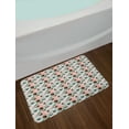 thumbnail image 2 of Coconut Bath Mat, Continuous Pattern of Exotic Summer Island Fruit Hand Drawn Illustration, Plush Bathroom Decor Mat with Non Slip Backing, 29.5" X 17.5", Blush Brown Pale Blue, by Ambesonne, 2 of 2