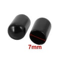 thumbnail image 2 of 20pcs Tapa final Tapa protectora de rosca negro de 7mm diámetro interior flexible de vinilo PVC, 2 of 3