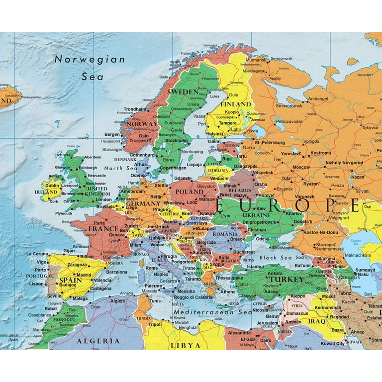Large 24x36 USA and World Classic Premier 3D Wall Map Set