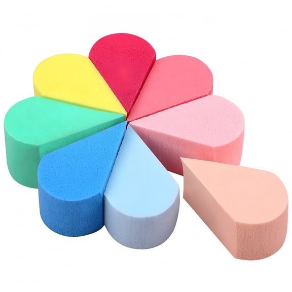 RAGUPEL 8 Pcs Petal Shape Makeup Sponges Beauty Cosmetic Foundation Blending Applicator Puffs for Liquid Foundation Cream