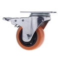 thumbnail image 1 of 1 Paquete De 3 "Rueda Giratoria Rueda De Goma Rodamiento De La Placa Para Servicio Con Freno Sunnimix Ruedas para trabajo pesado con freno, 1 of 8