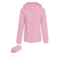 thumbnail image 5 of Arnsht Rain Jacket Women Outdoor Lightweight Waterproof Windbreaker Jacket Hooded Packable Rain Coats for Women with Pocket Pink S, 5 of 7