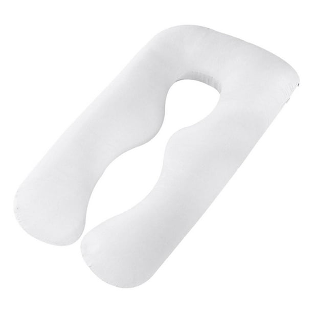Funda Almohada Funda Algodón Tipo U para Mujeres Embarazadas (blanco)