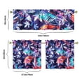 thumbnail image 6 of Colorful Weed Print Tier Curtains Set of 3 - Tie Dye Weed Leaf Pattern Short Curtains for Kitchen, Includes Valance & 2 Panels (27.5x24"), Semi-Sheer Hemp Leaf Rod Pocket Drapes, 6 of 6