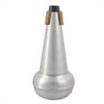 thumbnail image 1 of KAKOWELY Trombone Mute Device 1PC Tenor Slide Trombone Mute Aluminium Alloy Muffler Music Instrument Mute Device Tenor Trombone Tonometer Long Trombone Silencer for Studio Home (Silver), 1 of 4