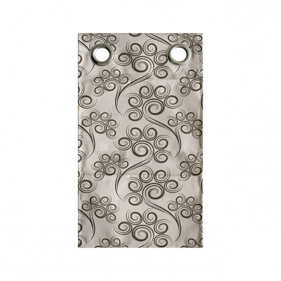 Abstract Hanging Pocket Organizer, Circular Shapes Retro Look Earthy Tones Illustration Flower Inspired, Printed Polyester Storage Bag with Pockets, 9" x 27", Pale Eggshell Seal Brown