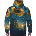 thumbnail image 7 of Haiem Sunflower Castle Starry Sky Patterned Men's Hoodie with Kangaroo Pocket - Ideal Pullover Sweatshirt for Daily Wear, Travel, and Home-X-Large, 7 of 7