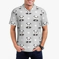 thumbnail image 1 of Balery Panda Bear Camisa Polo de Hombre con Estampado, de Manga Corta y Tejido Medio, Camisa Tipo Golf Polo-3X-Large, 1 of 6