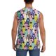 thumbnail image 4 of Balery Llamas Colorful Camisetas sin mangas para hombre, absorbe la humedad y protege contra el mal olor.-Small, 4 of 7