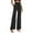 Black, variant on OSOLU Nylon High Waist Drawstring Loose Yoga Sports Pants Look Thin And Slim To Lift The And Wide Legged Slightly Flared Pants Women Workout Stretchy Running Tummy Control Joggers Bottoms Black L