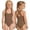 Brown, variant on XEGLSBU Girls Youth 1 Piece Swimsuit Swimwear Solid Color Piece Swimsuit for Girls and Comfortable for Kids Swimwear Brown Size 11-12 Years