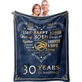 thumbnail image 1 of LHSHID 1 Year Anniversary Wedding Gifts for Him Her 1st One Year Anniversary Romantic Gifts for Couple Husband Wife First Anniversary Marriage Gifts 1st Year Paper Anniversary Throw Blanket 50x60in, 1 of 6