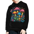 thumbnail image 3 of DISNIMO Flower Mushroom Hoodie Girls Pullover Hoodies Size 11-13 Boys Hooded Sweatshirts for Kids Hoodie Sweatshirt for Teens Graphic Sweatshirts with Hoodies Black Girls Streetwear Fashion Fall, 3 of 7