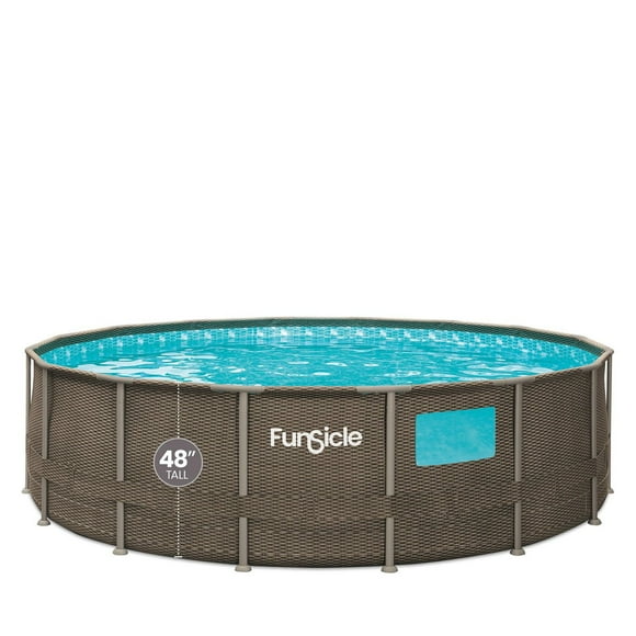 Funsicle 16 ft Crystal Vue Oasis Designer Pool, Dark Double Rattan