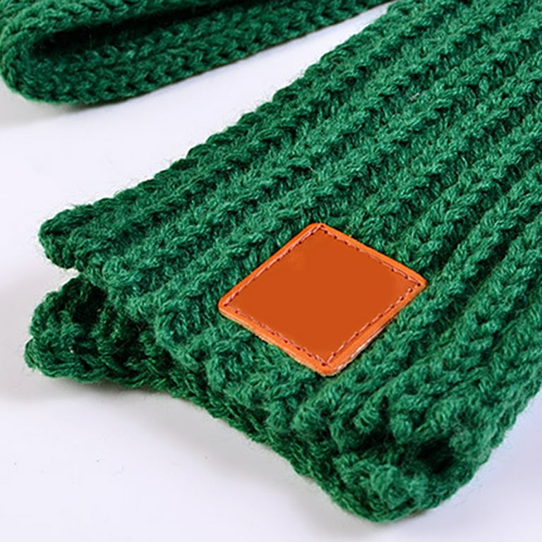 Kids Winter Scarf, Coldproof Solid Color Knitted Scarves
