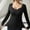 Black, variant on Women's Thermal Underwear Brushed Long Underwear Set Cold Weather Pajama Tops Maternity Thermal Top Men Thermals Top And Bottom Set Thermal Shirts for Women Long Sleeve Men Thermal Long for Women