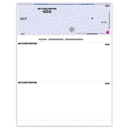 ABC High Security Printed Business Checks Compatible w/Quick Books with Hologram, Laser Top Computer Checks, 500 Sheets (Blue)