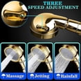 thumbnail image 2 of Shower Head, Universal Hand Shower 3 Modes Hand Shower Head Water Saving Shower With Chrome Closure Detachable Shower Head Bathroom Shower, Gold[jl], 2 of 5