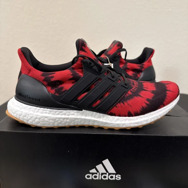 NEW! 2021 Adi - das ULTRABOOST NICE KICKS "NO VACANCY" US MENS SIZE 8.5 RED TIE DYE