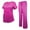 HOT PINK, variant on Women's Ultra Soft Stretch Drop-Neck 2 Pocket Scrub Top and Pants 82009200 (Hot Pink, Medium)