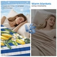 thumbnail image 2 of Blue Stripes Lemon Cooling Blanket,Lightweight Breathable Summer Throw Blanket with Double Sided Cold Effect,Spring Fruit Flowers Leaves Line Picnic Blankets Bed Sheet for Hot Sleepers 50"x60", 2 of 8