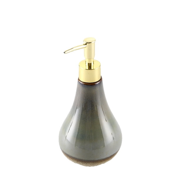 Dispensador de jabón de cerámica vintage, hermosos diseños decorativos clásicos, decoración de bañera y ducha, bomba de loción/dispensador de jabón de 460ml