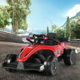 thumbnail image 2 of Costway 12V Kids Ride on Car Electric Racing Truck Remote Control w/ MP3 & Lights Red, 2 of 10