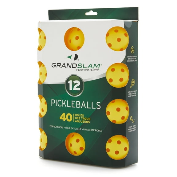 Grand Slam Golf Pickleball Balls (12 Pack) Yellow